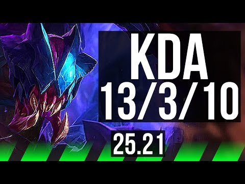 REK'SAI vs KAYN (JGL) | 13/3/10, Dominating | KR Master | 25.21