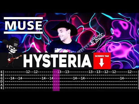 【MUSE】[ Hysteria ] cover by Masuka | LESSON | GUITAR TAB