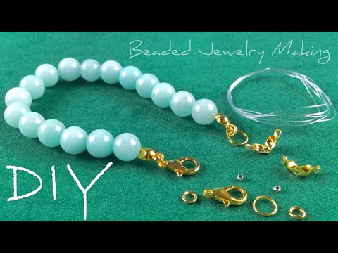 Beaded Bracelet Tutorial with Clasp: How to Use Crimp beads and Covers