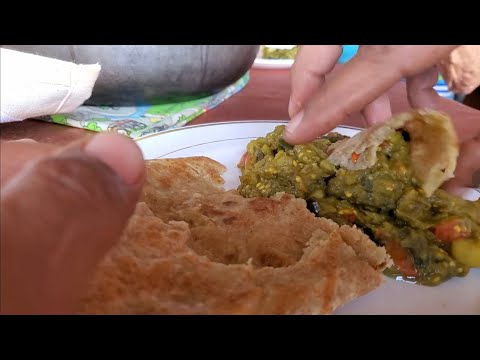 How to make Aloo Puri with Curry Baigan/Eggplant and Salt Fish.