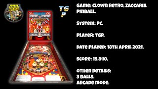Clown Retro - Zaccaria Pinball - Arcade, 3 balls - 15,840 points