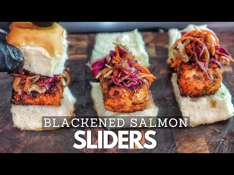Easy Blackened Salmon Sliders Recipe | Salmon Recipes