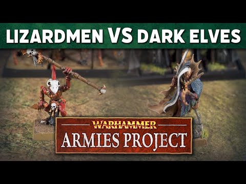 Lizardmen vs Dark Elves Warhammer Armies Project Live Battle Report Reupload