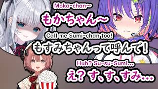 【ぶいすぽEN和訳】花芽すみれは甘結もかに嫉妬して、ソラリリコに自分のことを「すみちゃん」と呼ぶように言う【ソラリリコ/甘結もか/花芽すみれ/ぶいすぽ切り抜き】