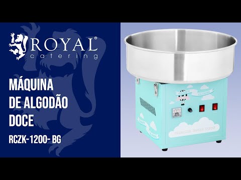 vídeo - Máquina de algodão doce - 52 cm - turquesa