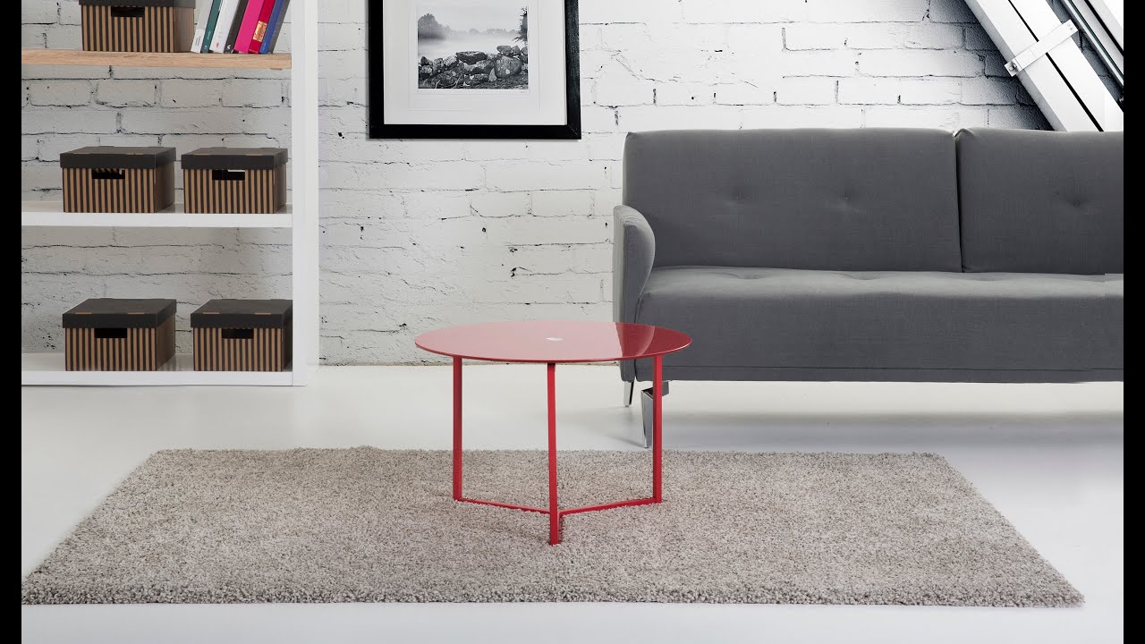 Beliani Nowoczesny stolik kawowy czerwony 60x40 cm - ława - stół - TRIBECA - Pl