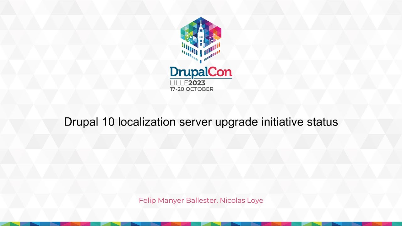 Drupal 10 localization server upgrade initiative status