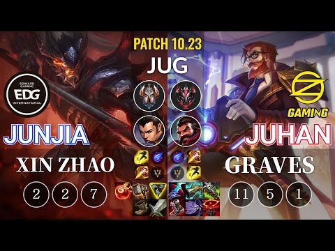 EDG JunJia Xin Zhao vs OZ Juhan Graves Jungle - KR Patch 10.23