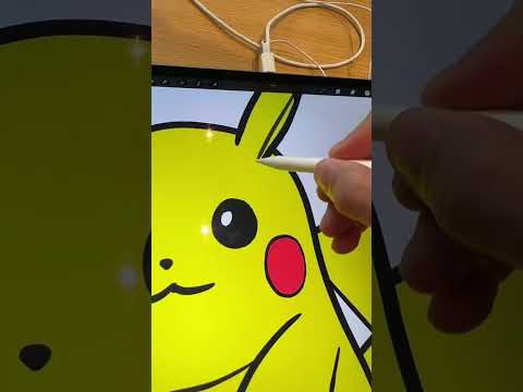 Je vais dessiner Pikachu dans un Apple Store ! #art #pokemon #shorts 