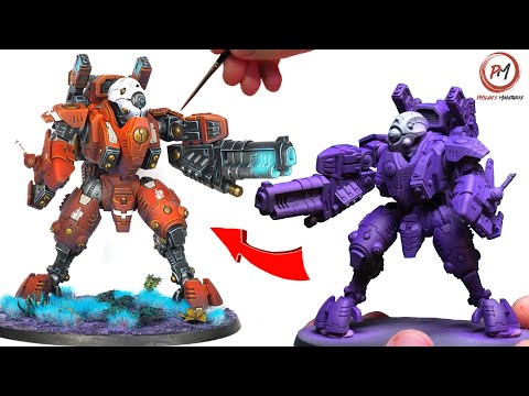 How to Paint Tau Battlesuits | XV95 Ghoostkeel | Warhammer 40k Painting Tutorial