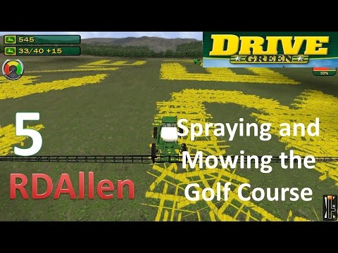 John Deere Drive Green E5 - Spraying and Mowing a Golf Course!