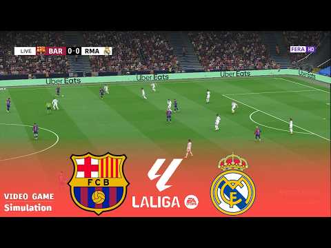 BARCELONA vs REAL MADRID | La Liga 2026/27 EL CLASICO | Live SIMULATION eFootball PES 2021