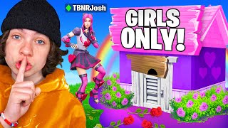 Little Brother SNEAKING into My Wife's GIRLS ONLY Tournament! - Fortnite