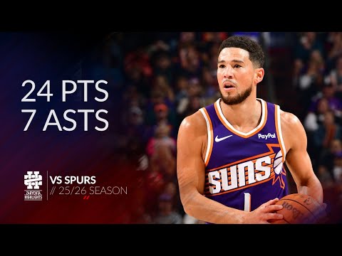 Devin Booker 24 pts 7 asts vs Spurs 25/26 season