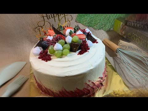 Tutorial Coating & Decorating Cake | Resepi Red Velvet Cake