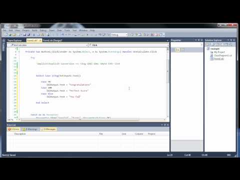 Visual Basic Tutorial 7 - Option Strict, Message Boxes, Focus, and Select Case