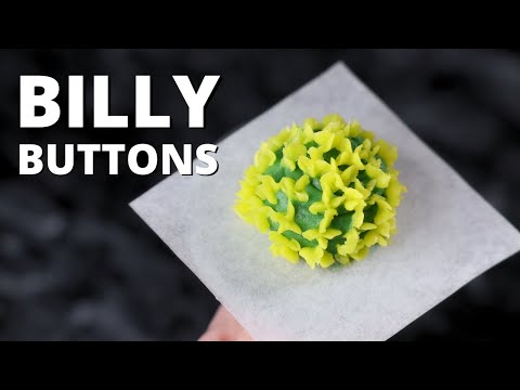 How to pipe buttercream billy buttons [ Cake Decorating For Beginners ]