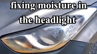 simple trick to fix a headlight with moisture and condensation inside