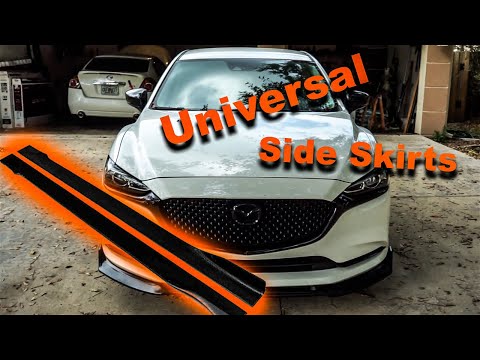 Universal Side Skirt Install On a 2018 Mazda 6 & Spray painting them