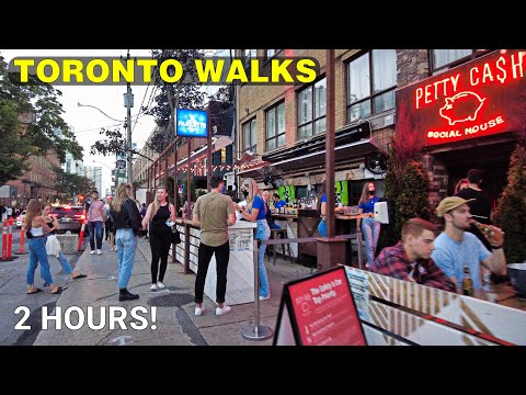 2 Hour Downtown Toronto Walk on a Friday Evening (Sept 2021)