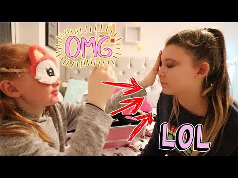 BLINDFOLD MAKEUP CHALLENGE WITH MY SISTER! Video