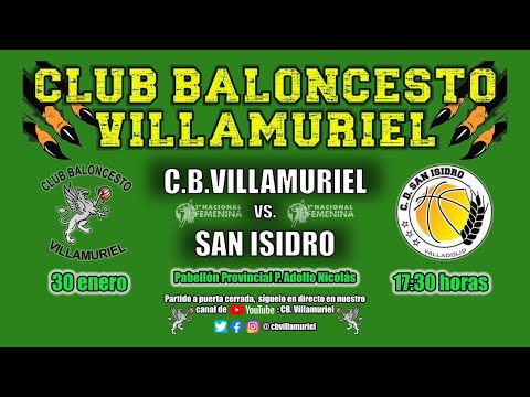 Jornada 10 - Grupo A2- C.B. VILLAMURIEL - SAN ISIDRO