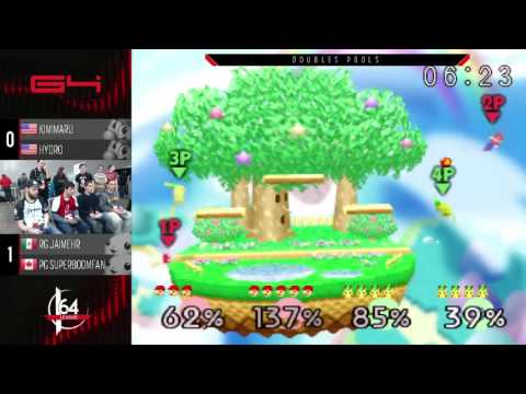 G4 - Doubles Pools -  1P Hydra 2P Kimimaru Vs. 3P RG | JaimeHR 4P PG | SuPeRbOoMfAn - SSB64