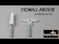 Drywall Anchor Install and Test (Toggler Anchors)