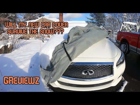 TEST VIDEO: Will my new car cover surive the SNOW? Leader Accessories 5 layer weatherproof car cover