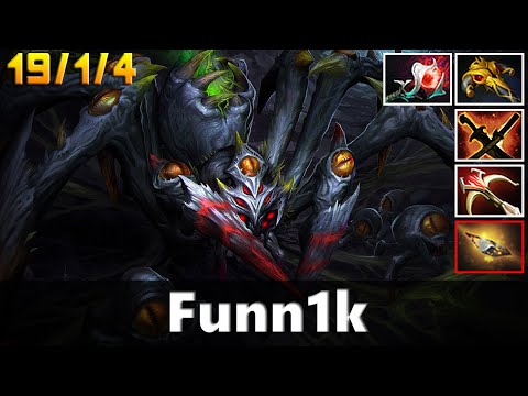 Funn1k Broodmother | New Patch 7.32c | Dota 2 Pro MMR Gameplay #65