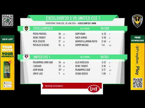 Excelsior'20 2 v United CCE 1