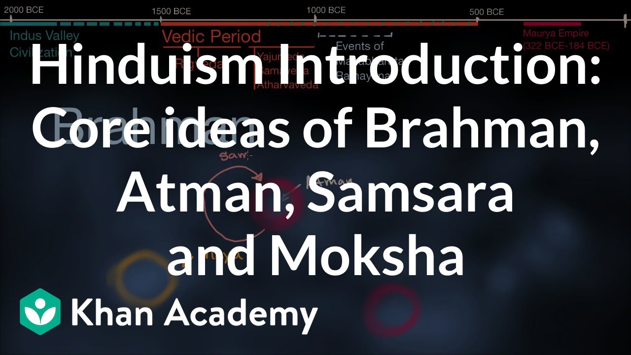 Hinduism Introduction: Core ideas of Brahman, Atman, Samsara and Moksha | History | Khan Academy