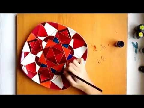 How to Paint the plate Arts( Stained glass-Vitraj)-Elnur Shirinov