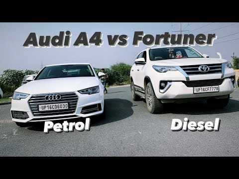 Audi A4(3.0) vs Fortuner (2x4) Drag Race 🔥 PistonVibe