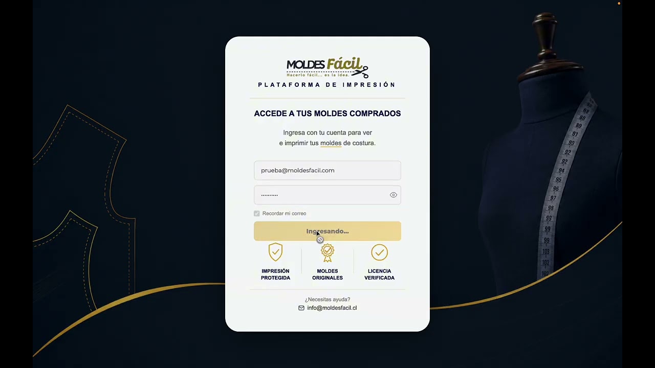 Registro y descarga de la app Printer