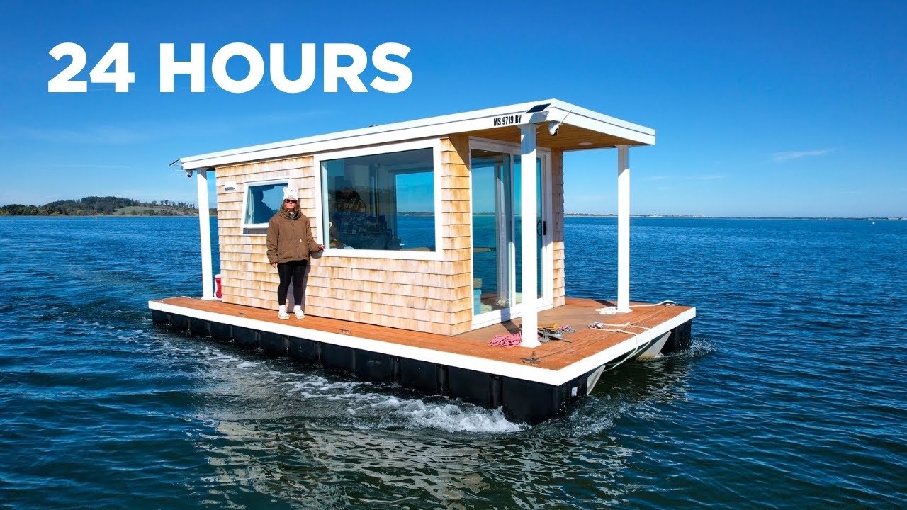 Driving my Homemade Houseboat into the Ocean
