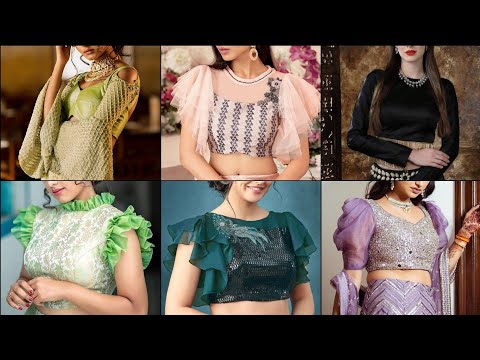 Designer Crop top blouse designs for saree and lehenga//lehenga choli design//crop top for girls//