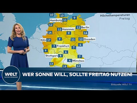SONNIGER SÜDEN: Heute noch Sonne tanken – Am Wochenende wird man sie suchen | WELT Wetter