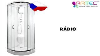 ARTTEC BRILIANT 80 x 80 cm - Sprchový box model 1 chinchilla sklo (PAN04573)