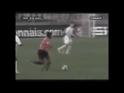 Asamoah Gyan amazing goal stade rennais vs montpellier 2010 (3-0)