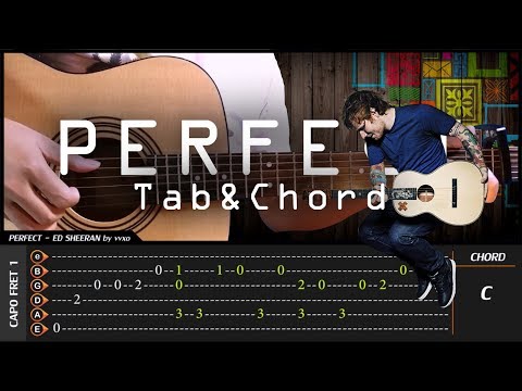 Ed Sheeran - PERFECT - Cover (Fingerstyle Cover) + TAB Tutorial (Lesson)