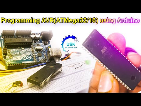 Programming AVR using Arduino  |  ATMega32/16 #avr #isp  @uskautomation