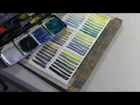 Mixing colours for watercolour painting with Alek Krylow