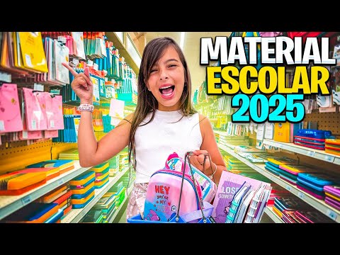COMPRANDO O MATERIAL ESCOLAR DA LAURINHA 2025 *Volta às Aulas