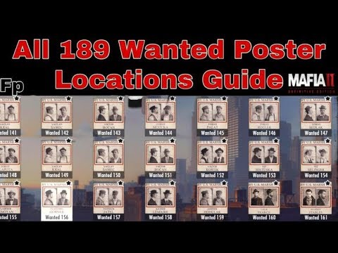 All 189 Wanted Poster Locations - Mafia 2 Definitive Edition Card Sharp Trophy Guide