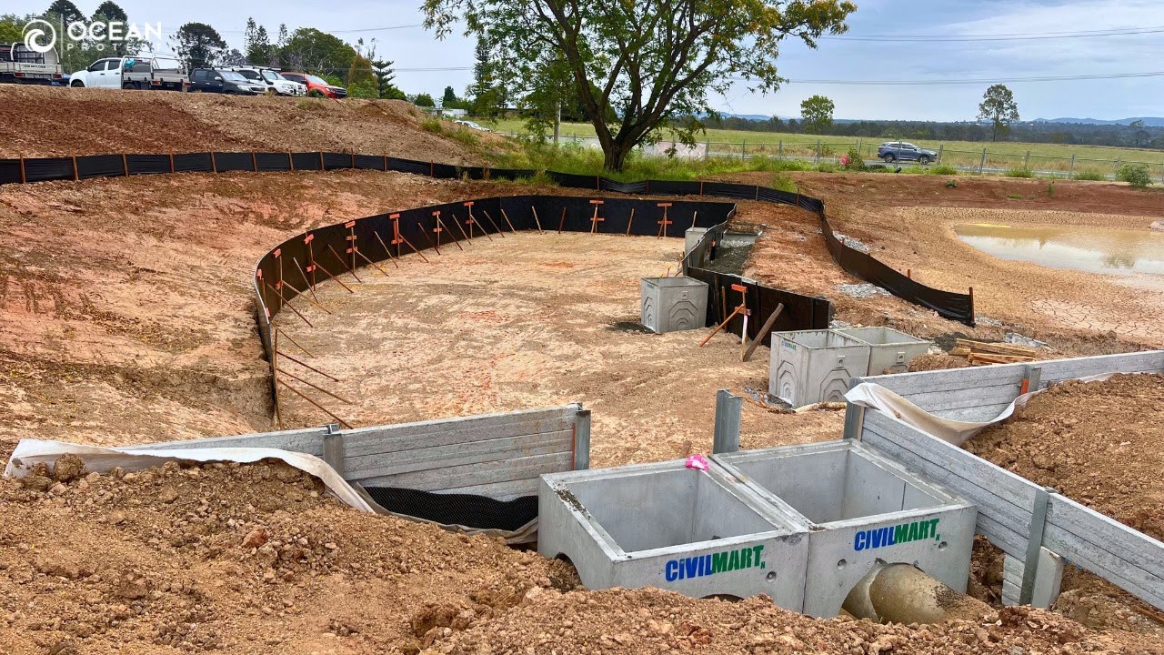 <br>Pre-installation of Filterra bioretention system at Purga, Queensland
