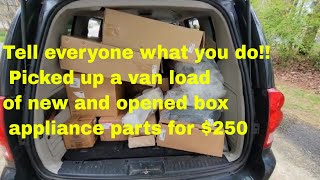 Picked up a van load of appliance Parts to sell on ebay