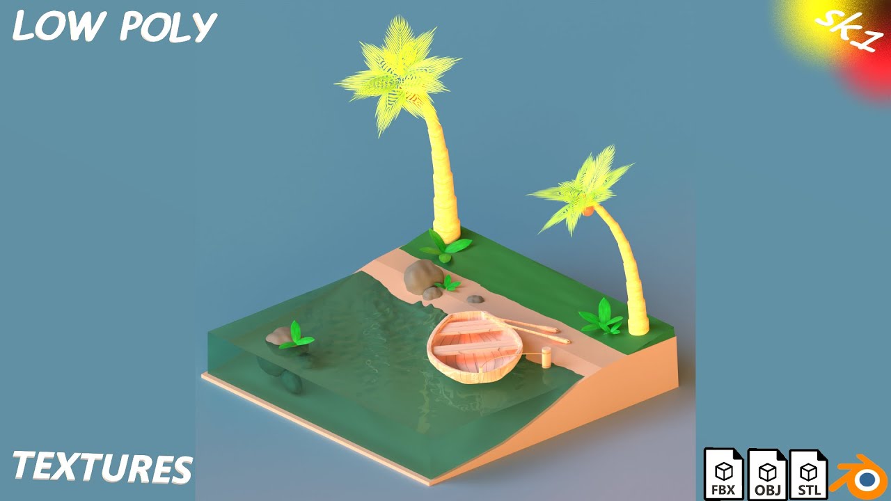 Tropical scene(part 1) | CGTrader