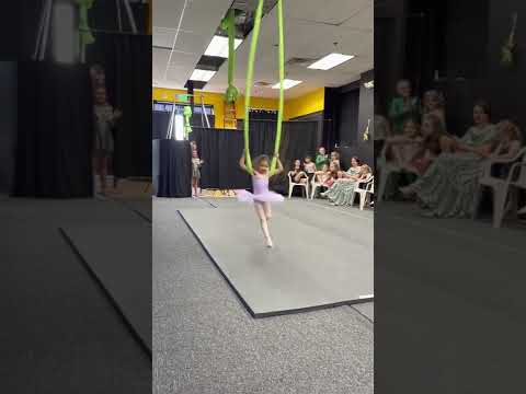 Celine, age 4. Aerial silks freestyle performance