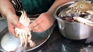 How to CLean Crabs for Curry II करी के �